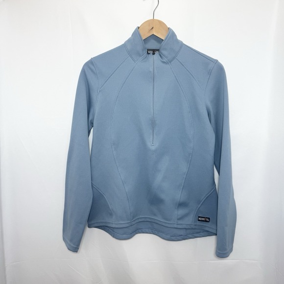 Kerrits Chill Chaser Zip Neck Women's Thermal Waffle Knit 1/4 Zip Pullover S - Picture 1 of 11